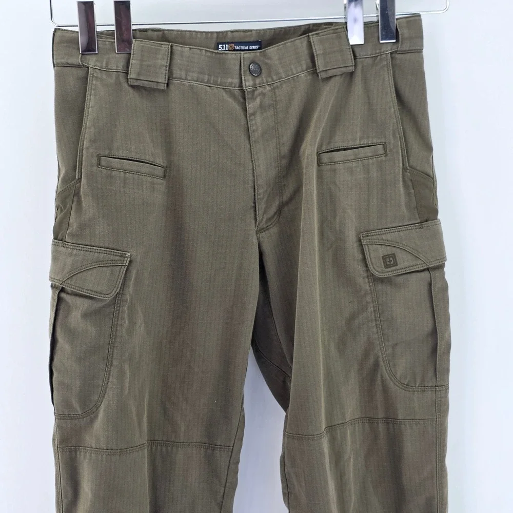 5.11 Tactical Cargo Pants Mens 34x34 Olive Green Ripstop Outdoor Utility Pockets